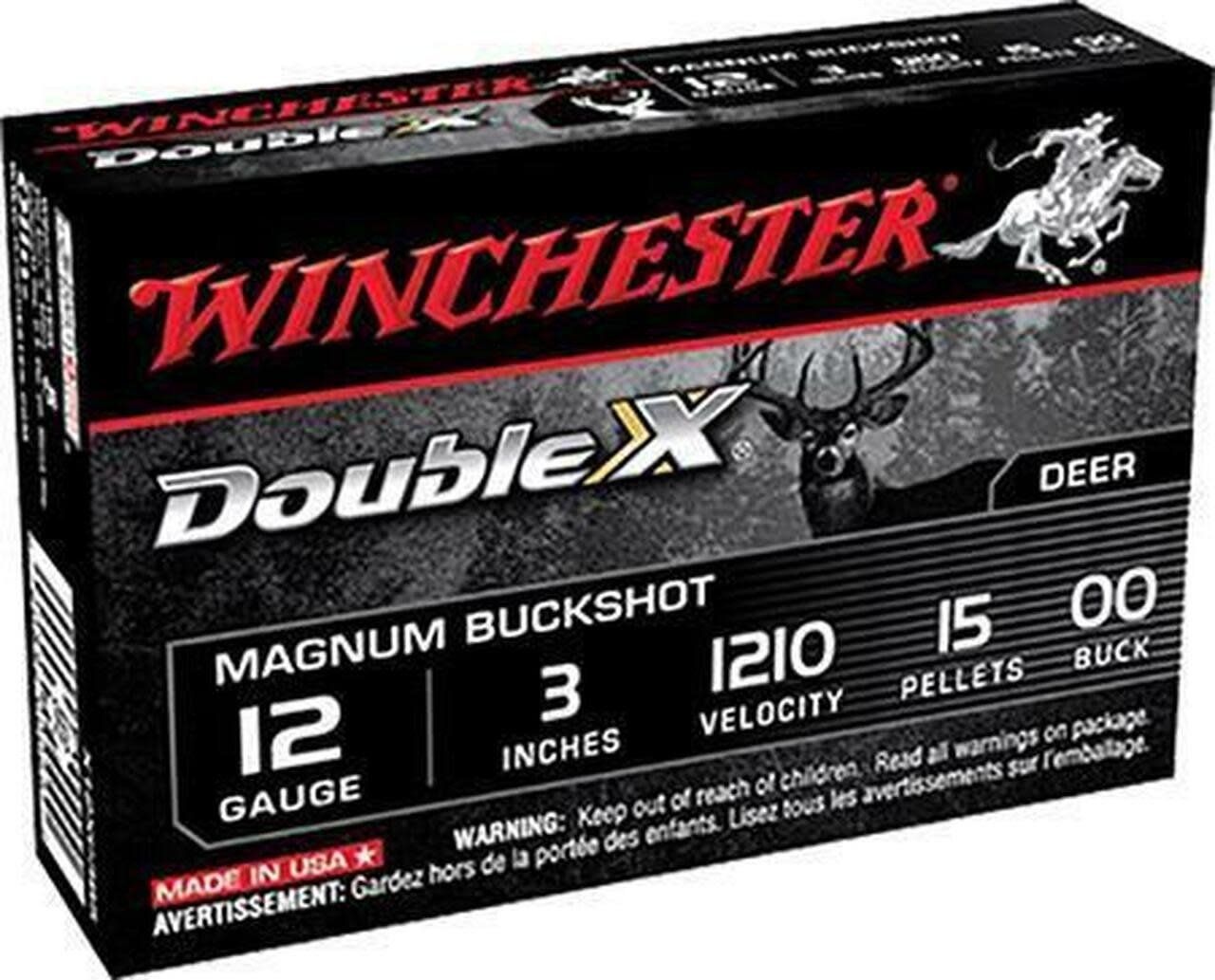 WIN 12GA 3" 15PELLET 00 BUCK DOUBLE X