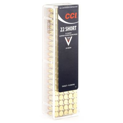 CCI PEST CONTROL 22SHORT CB 29GR LEAD RN 710FPS 100PK