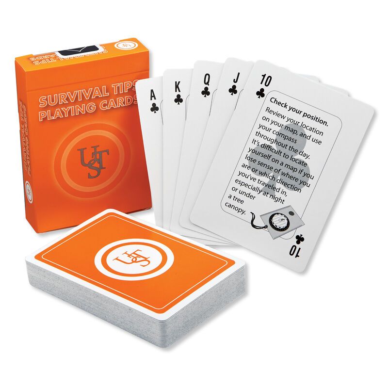 UST SURVIVAL TIPS PLAYING CARDS