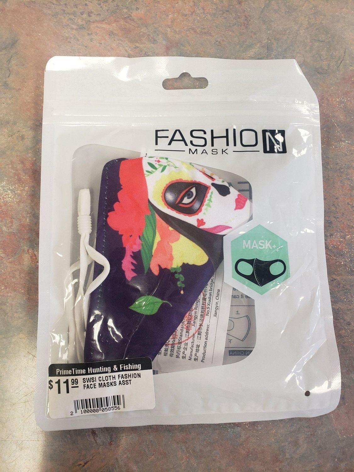 SWSI CLOTH FASHION FACE MASKS ASST