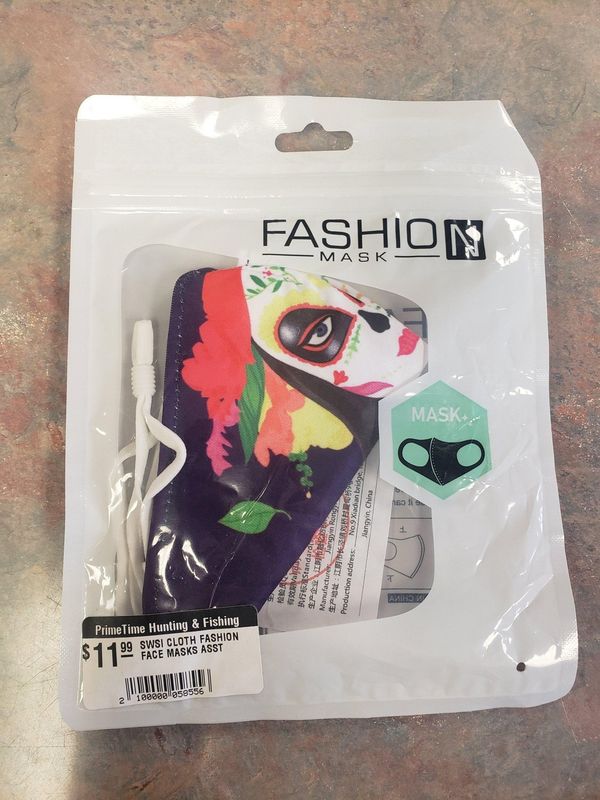 SWSI CLOTH FASHION FACE MASKS ASST