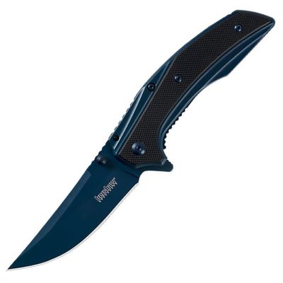 KER OUTRIGHT BLUE/BLACK FOLDING KNIFE