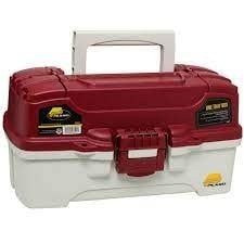 PLANO ONE TRAY TACKLE BOX RED/TAN