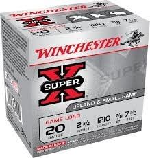 WIN SUPER-X 20GA 2-3/4" 7/8oz #7.5 SHOT CASE single