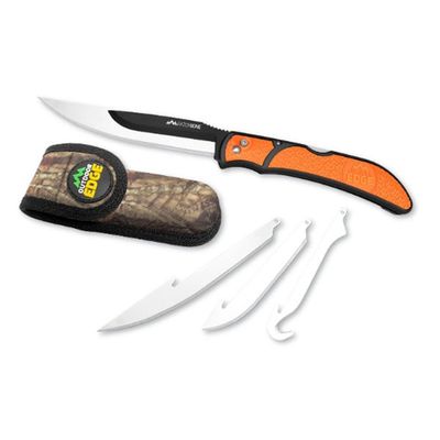 OE RAZOR BONE KNIFE ORANGE W/ CAMO SHEATH