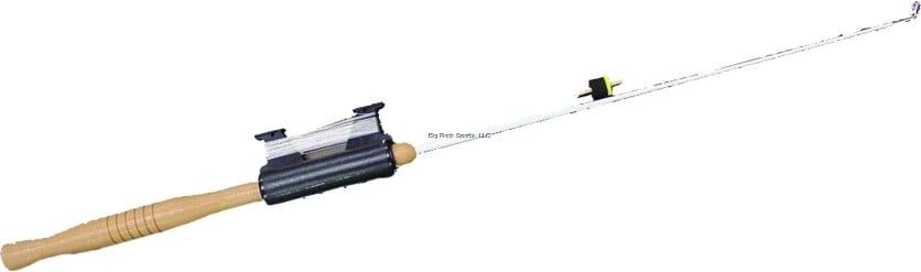 HT 25&quot; WOOD JIG POLE RIGGED W/ SPONGE BOBBER