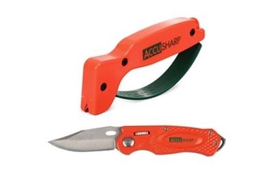 ACCU ORANGE BLAZE SPORT KNIFE &amp; SHARPENER COMBO