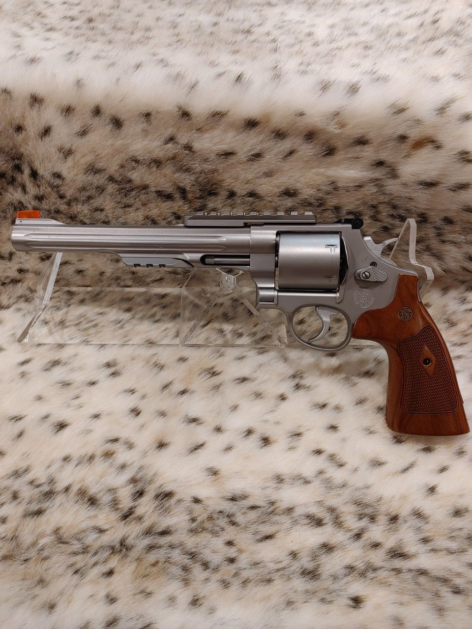 USED DEMO S&amp;W 629-8 PERFORMANCE 44MAG  SS/WOOD REVOLVER