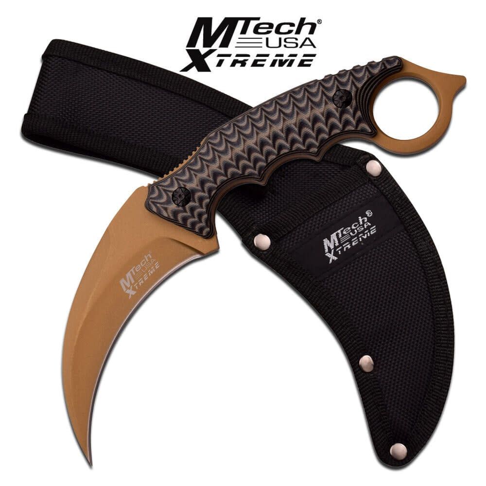 MTECH XTREME KARAMBIT 9.25&quot; GREEN FIXED W/ SHEATH