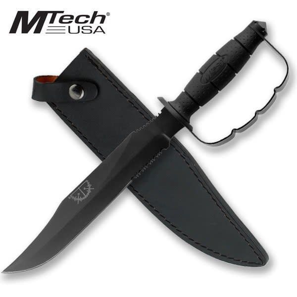 MTECH FIXED SERRATED KNFE W/ G10 HANDLE &amp; SHEATH