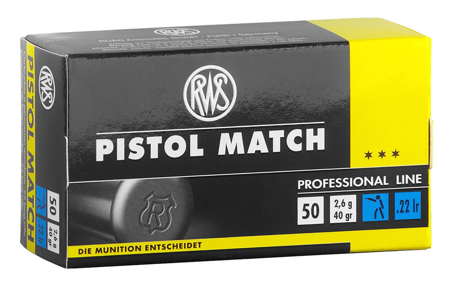 RWS PISTOL MATCH 22LR 40GR single