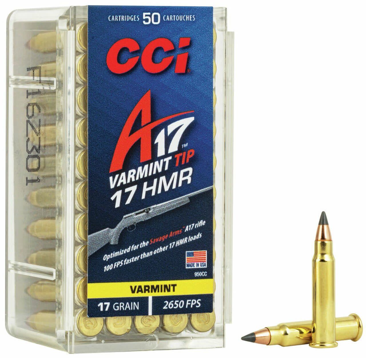 CCI A17 17HMR 17GR VARMINT TIP single