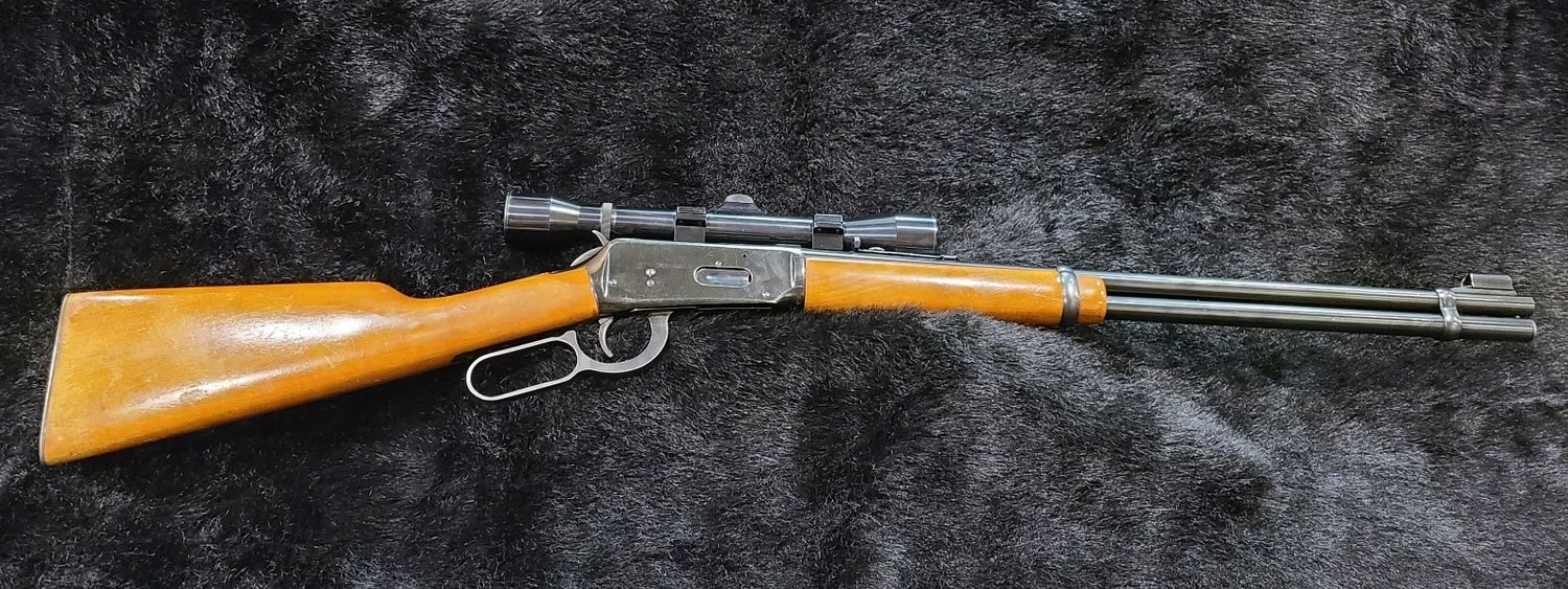 USED WIN 94 30-30 WOOD LEVER PKG W/ WEAVER K4-1 SCOPE AND SIDE MOUNT