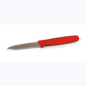 SERRATED PARING KNIFE  3 1/2 &quot; RED