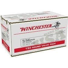 WIN USA 5.56MM 55GR FMJ 3180FPS 150RND