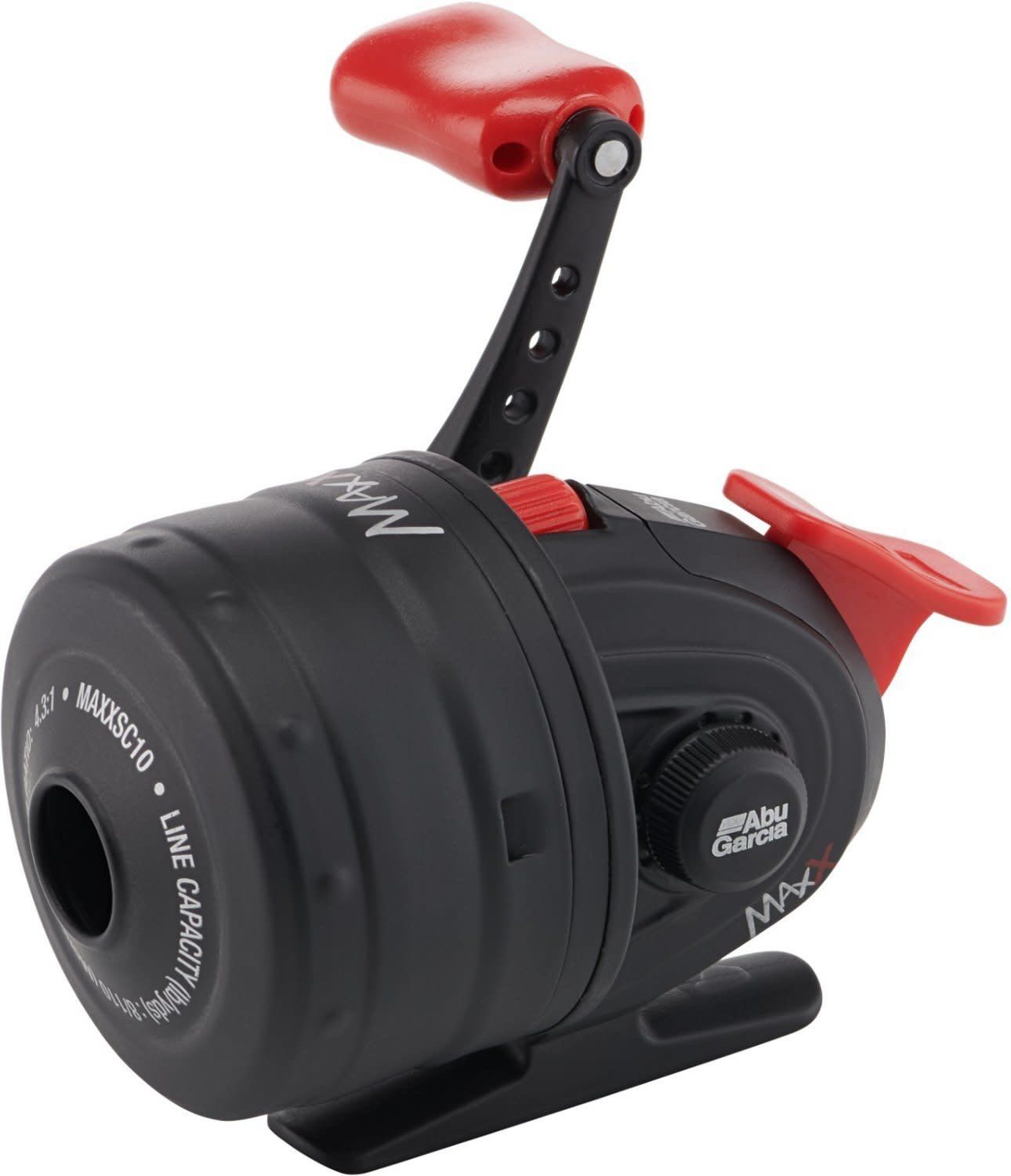 ABU MAX X SPINCAST REEL sz10 BLK/RED