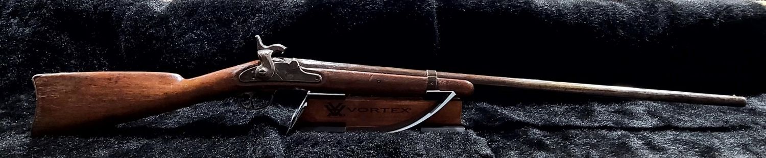 USED W.MUIR BLACK POWDER WOOD WALL HANGER FIREARM (NON FIREABLE)