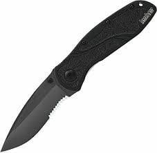 KER BLUR GLASS BREAKER SERRATED FOLDING KNIFE