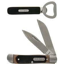 BTI OLD TIMER 5.5&quot; FOLDING KNIFE W/ SS BOTTLE OPENER