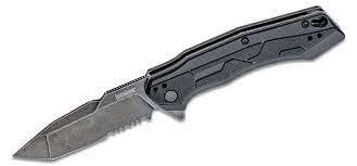 KER ANALYST SERRATED BLACK FOLDING KNIFE