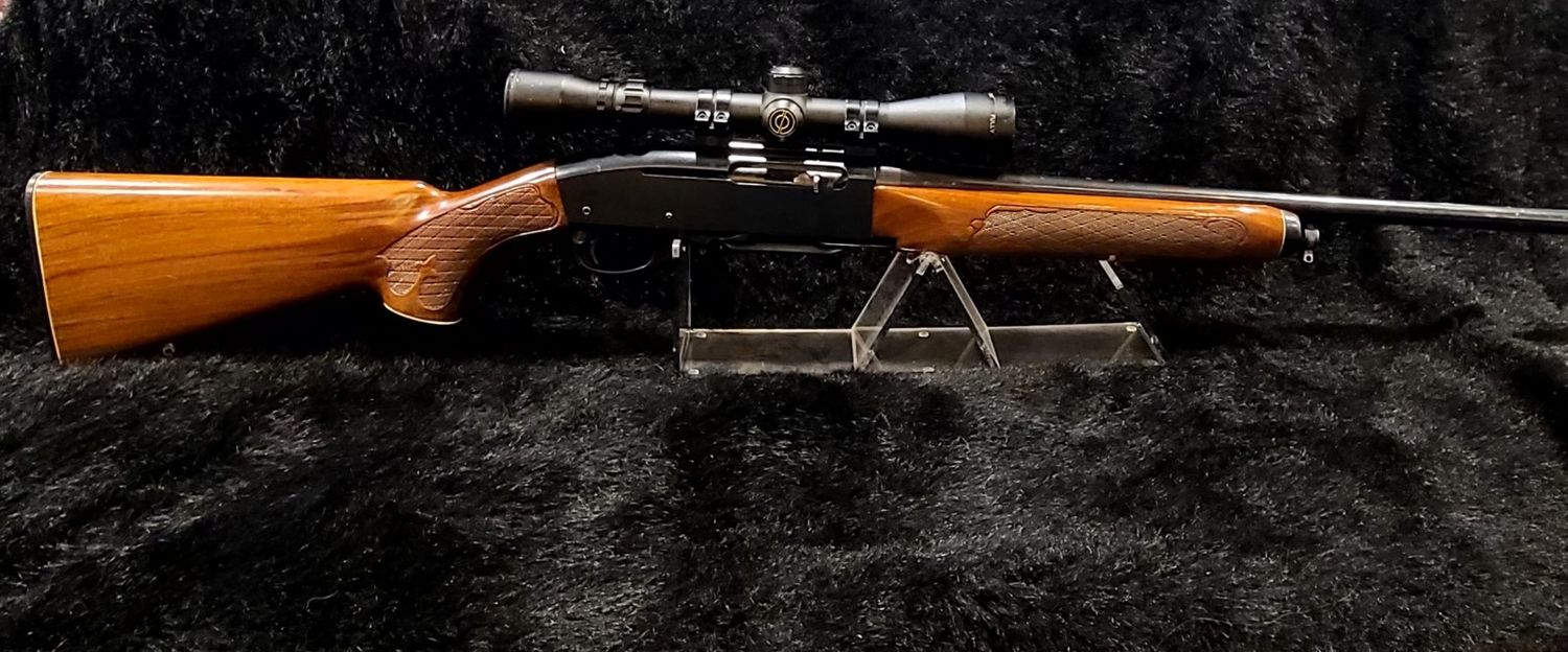 USED REM 742 243WIN WOOD SEMI PKG