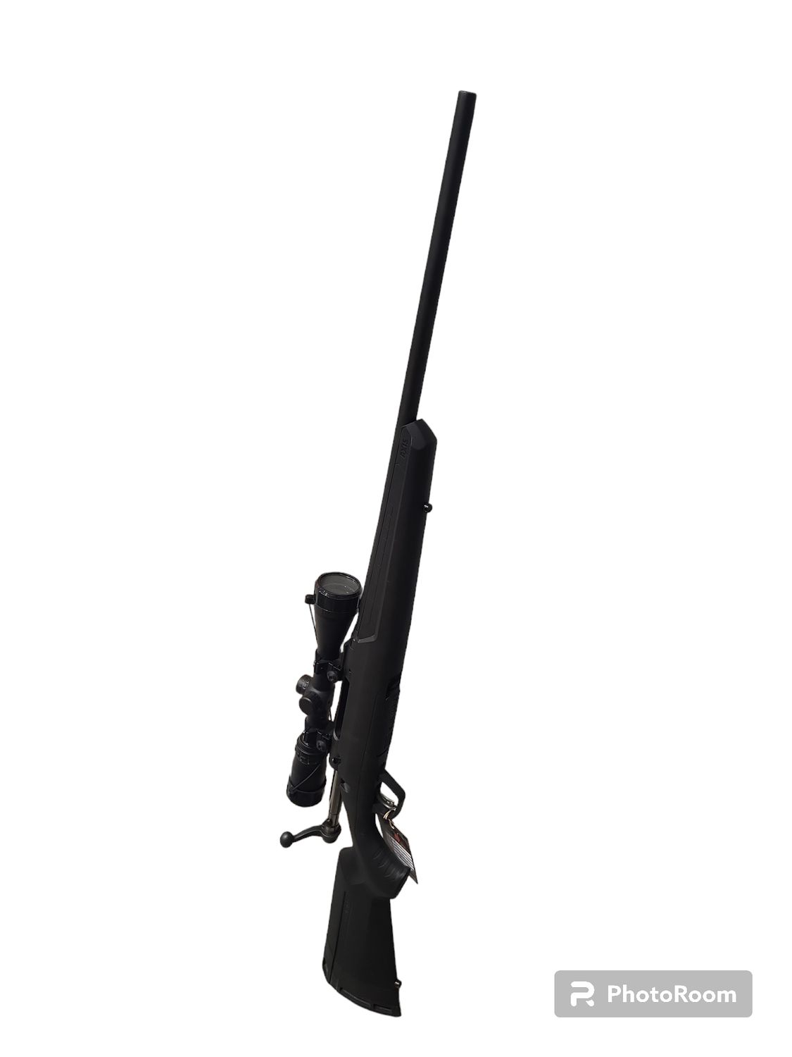 USED SAV AXIS II 243WIN BLACK SYN PKG W/ BUSH DUSK &amp; DAWN 3-9X40