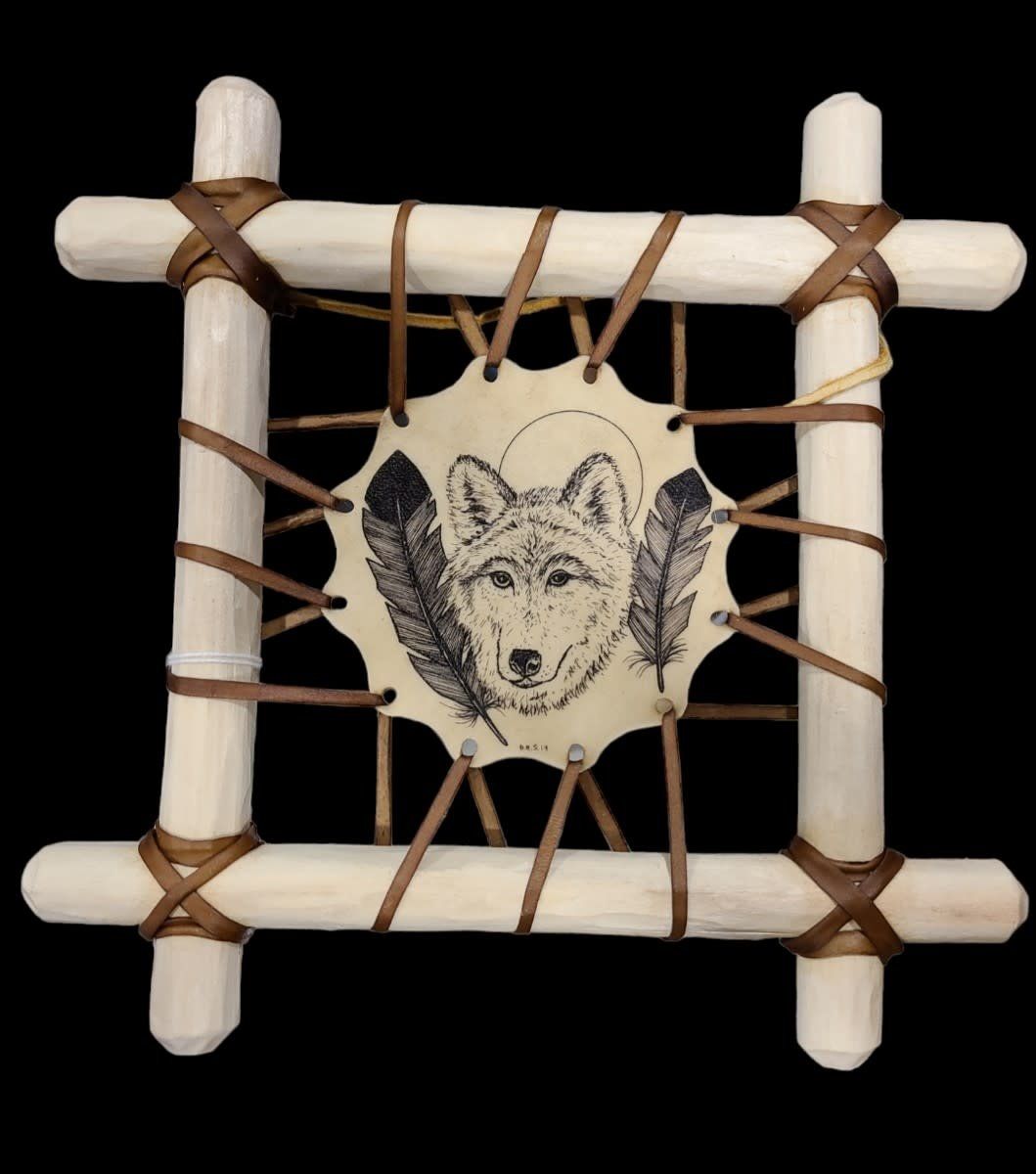 CONSIGN DEER RAWHIDE / SPRUCE FRAME &quot;WOLF&quot;