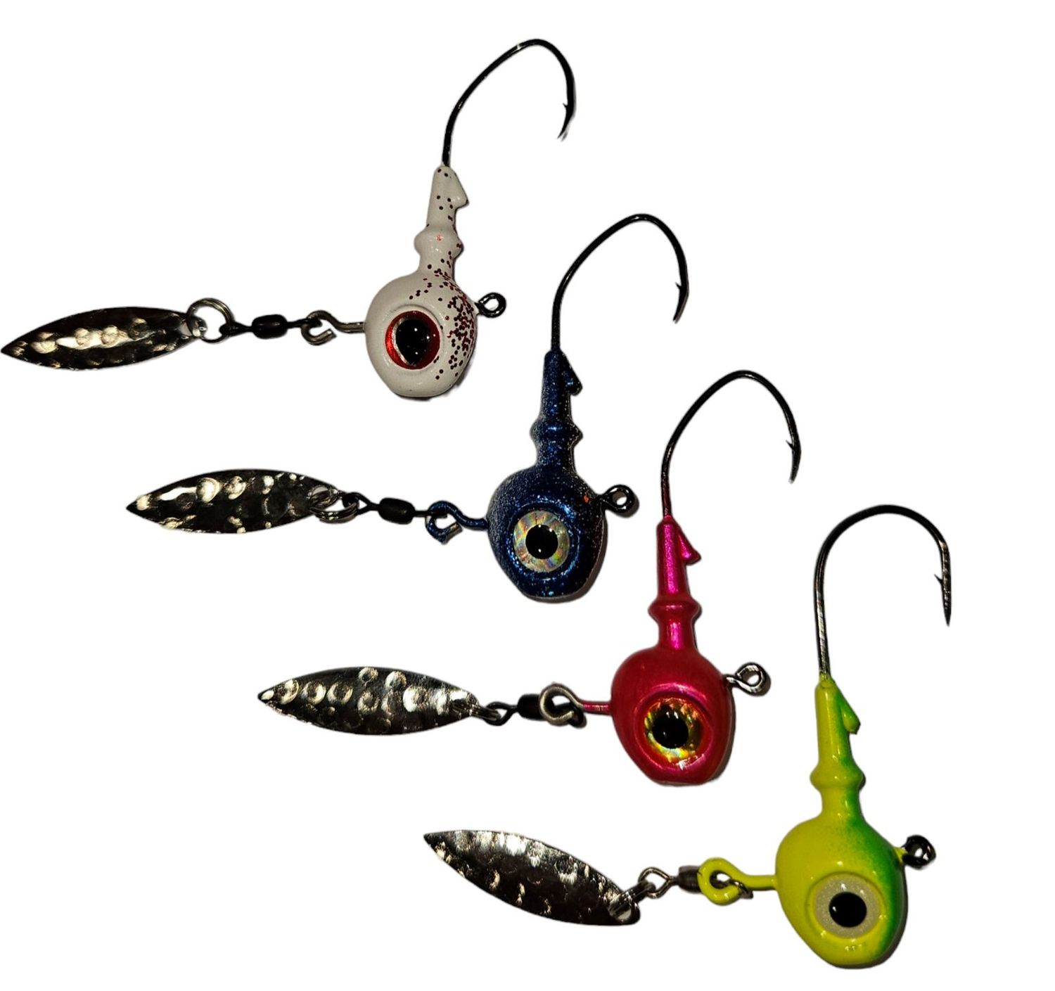 RWJ ASSASSIN FLASHERS JIG HEAD 2PK, Color: MIXED, Size: 1/4oz
