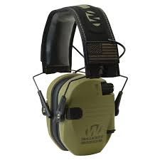 WALKER RAZOR SLIM PATRIOT ELECTRONIC EAR MUFFS, Color: OD GREEN