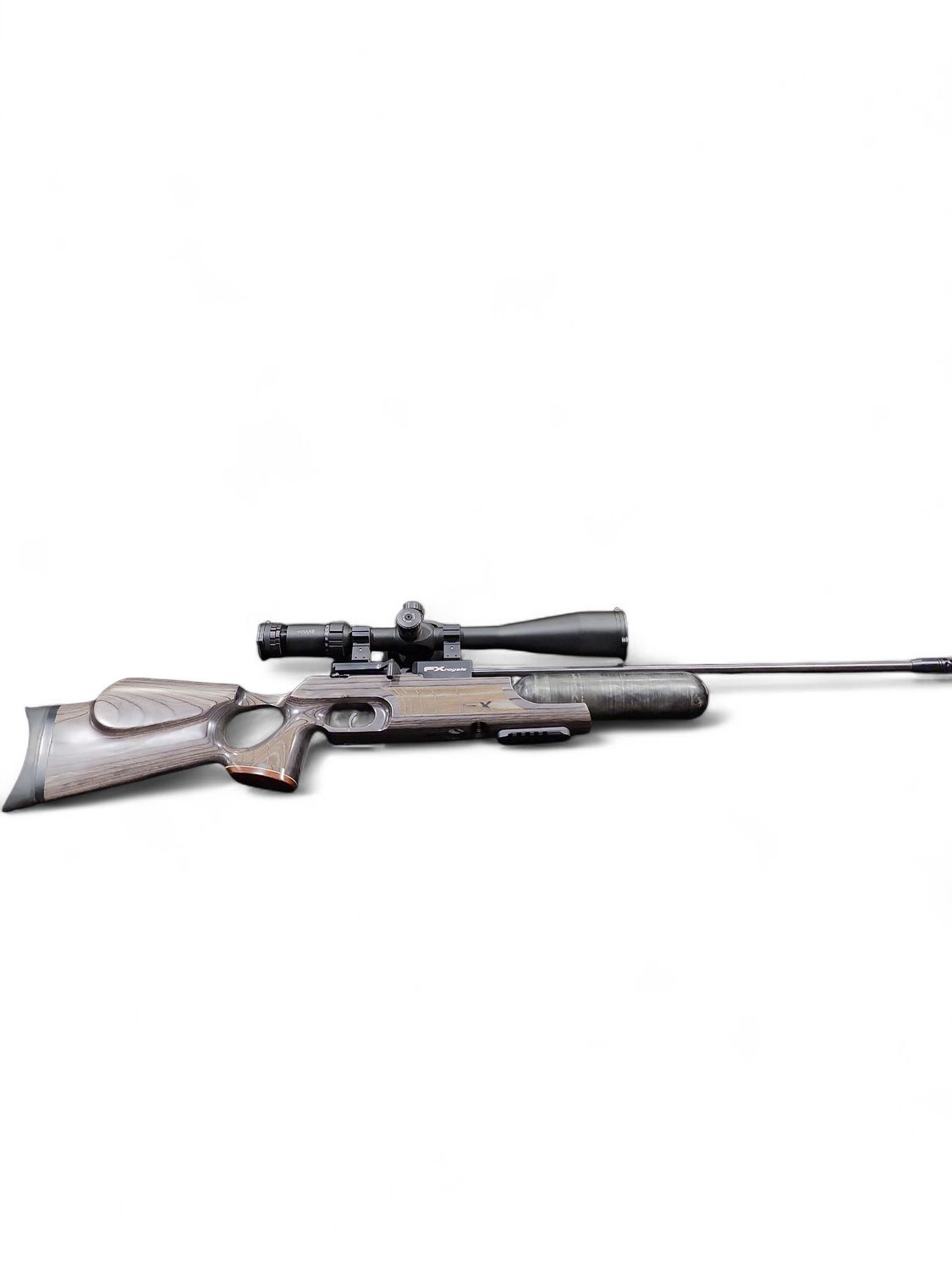 CONSIGN FX AIRGUN CROWN ROYAL 25CAL W/ HAWK SCOPE , PELLETS, PUMP, CASE