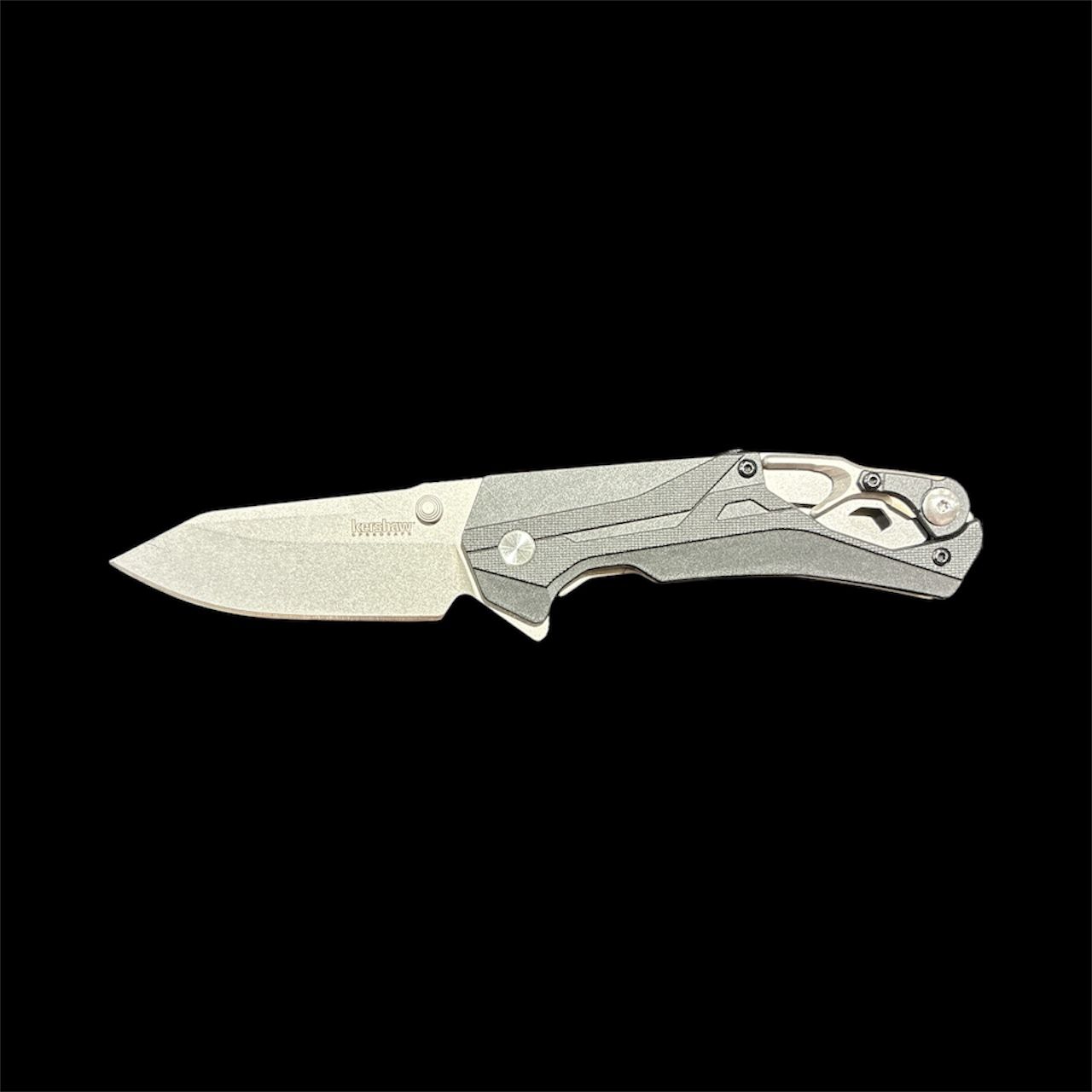 KER DRIVETRAIN SS/BLK FOLDING KNIFE