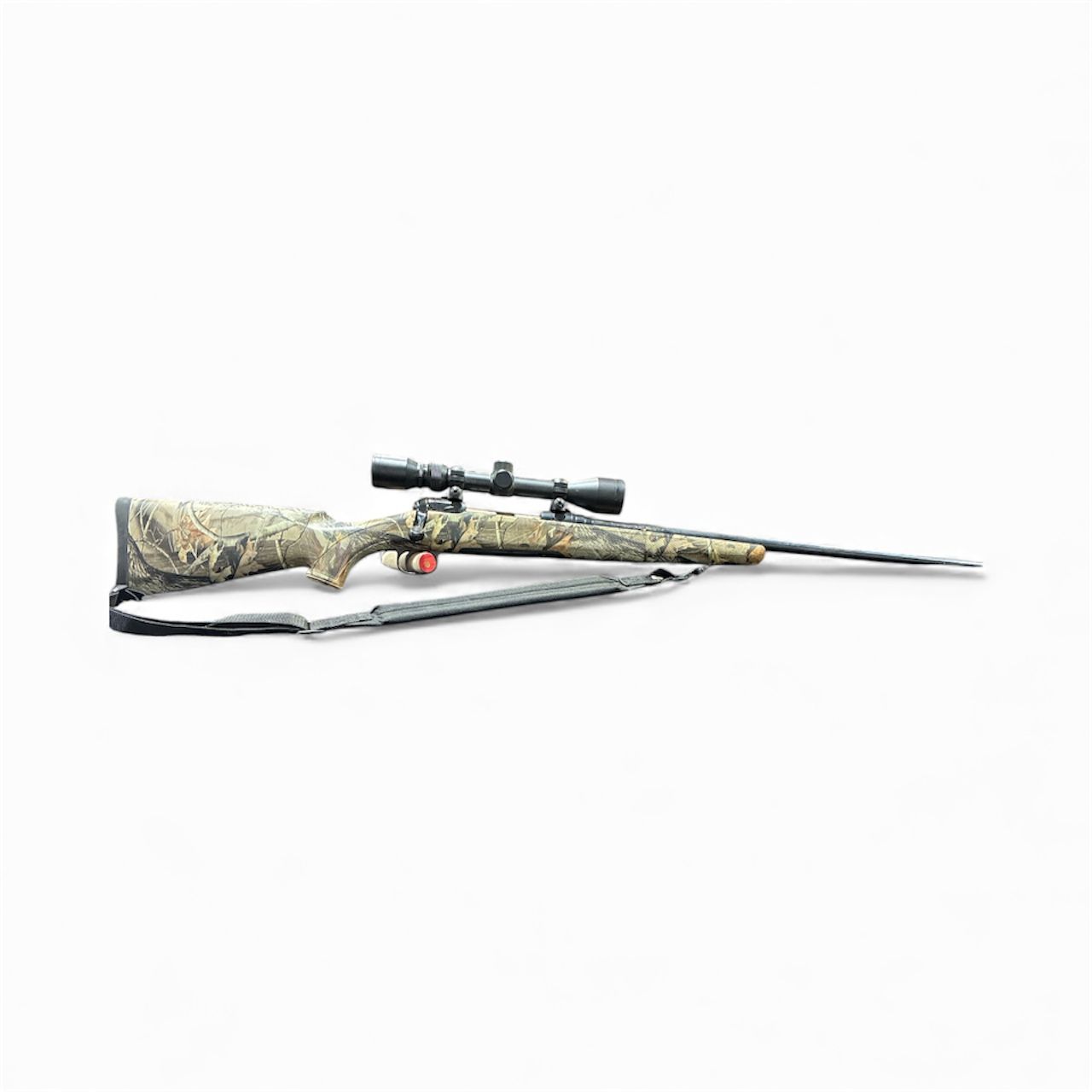 USED SAV 111 7MM SYNTHETIC CAMO BOLT ACTION PKG W/ BUSH 3-9X40