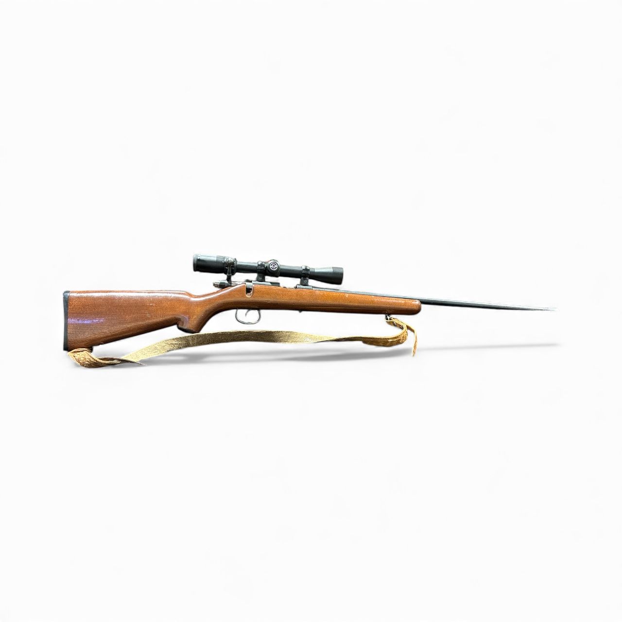USED NOR JW23, 22 WIN, WOOD BOLT ACTION PKG W/ SIMONS 3-9X32 (NO MAG SOLD AS IS)