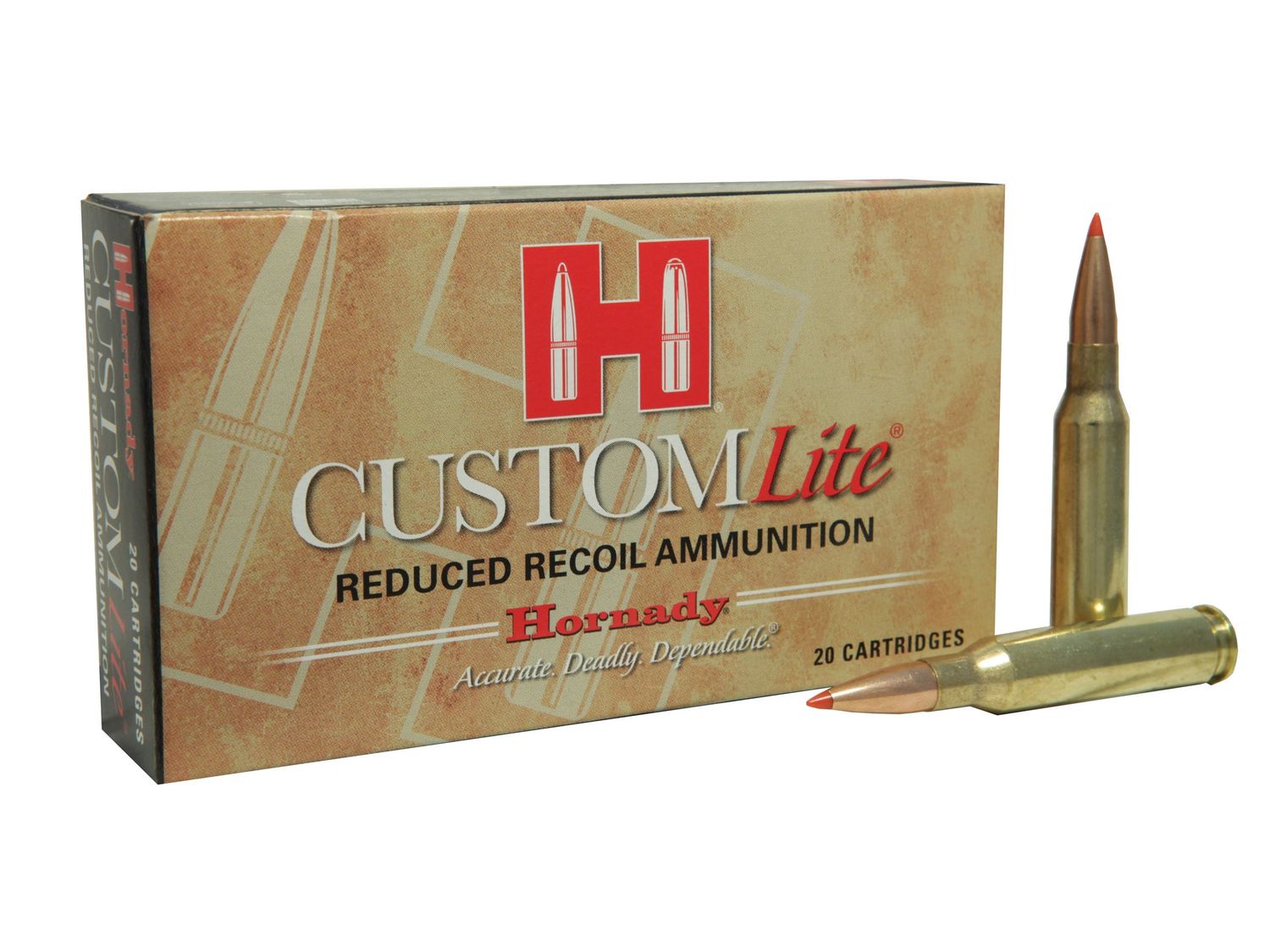 HORNADY CUSTOM LITE, CAL.: 7MM-08 REM, GR.: 120GR, BULLET: SST