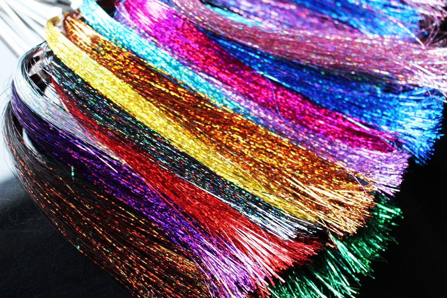 HH HOLOGRAPHIC FLASHABOU TINSEL, Color: BLACK