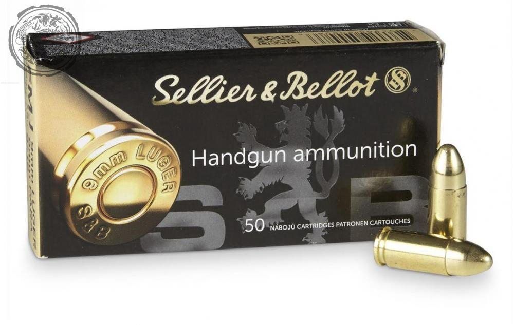SELLIER &amp; BELLOT HANDGUN AMMO, CAL.: 9MM, GR.: 115GR, BULLET: FMJ