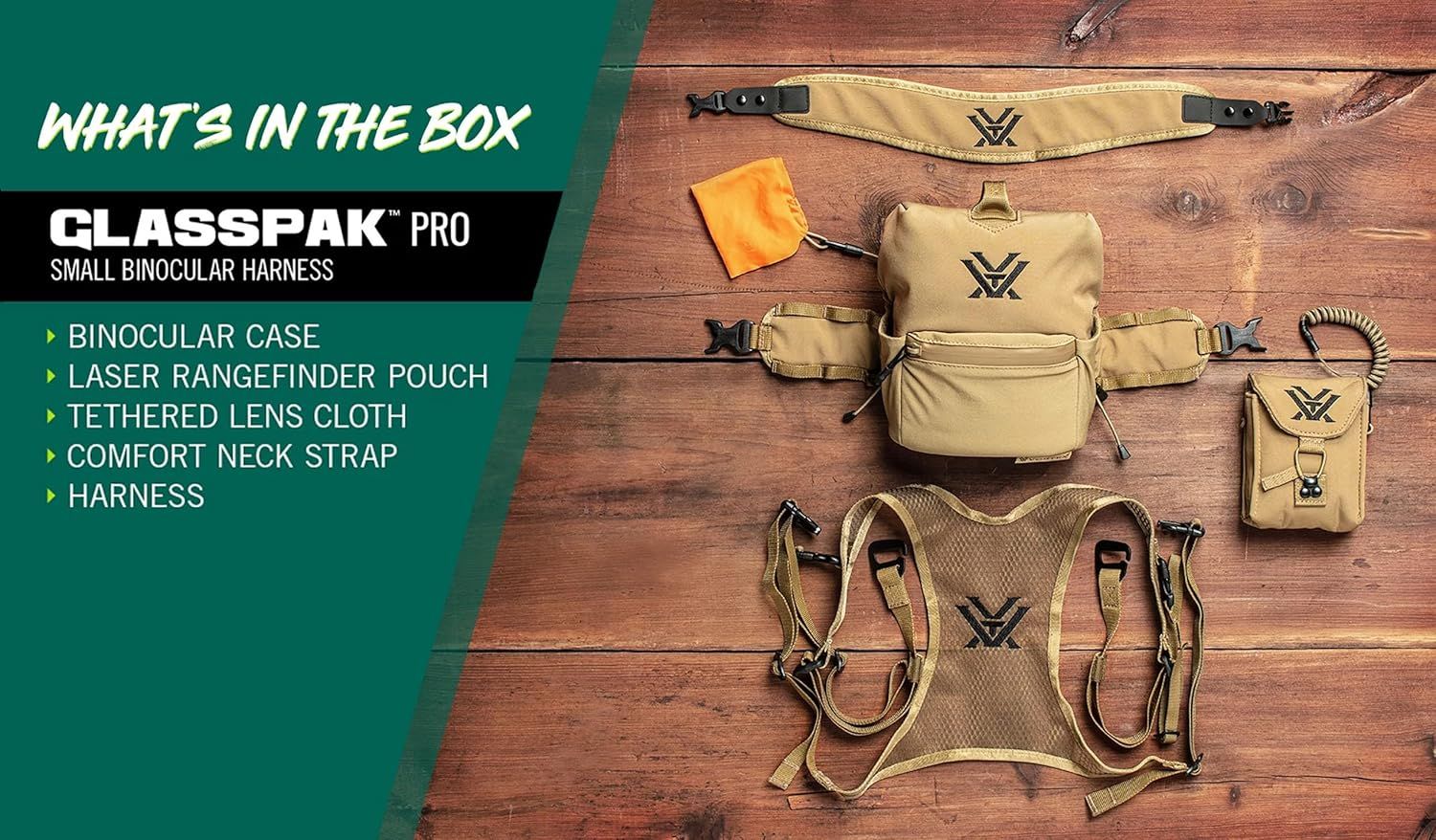 VORTEX GLASSPAK PRO BINO HARNESS, Size: SMALL