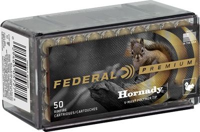 FED PREM 17HMR 17GR HOR V-MAX POLY-TIP single