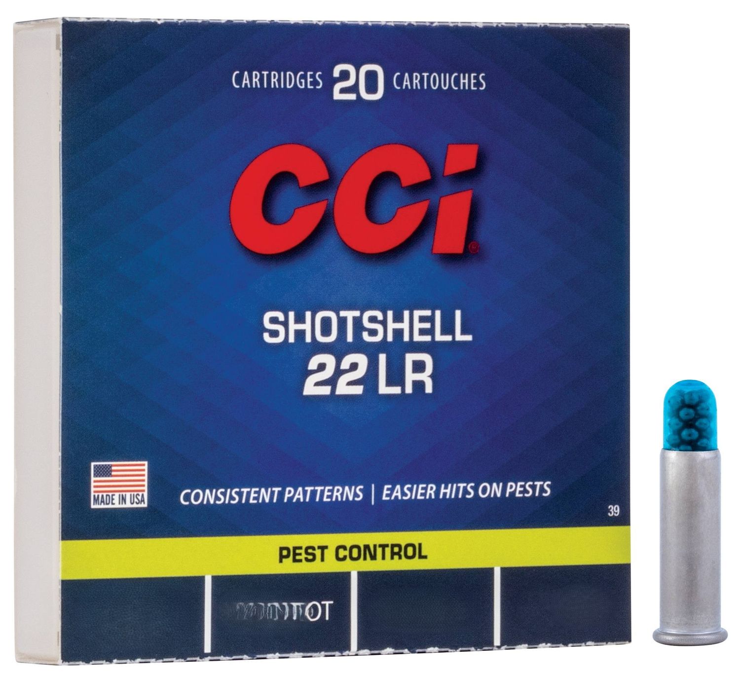 CCI SHOTSHELL 22 EX LR #12 SHOT 1000FPS 20PK (single)
