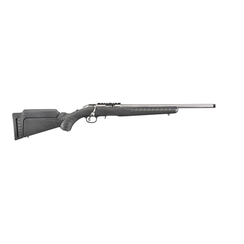 RUG AMERICAN RIMFIRE 22LR 18" BLACK/SS SYN BOLT