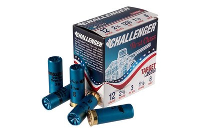 CHAL TARGET LOAD 12GA 2-3/4" 1-1/8oz #8 (single)