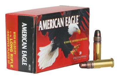 FED AMERICAN EAGLE 22LR 38GR COPPER PLATED HP 400PK (brick)