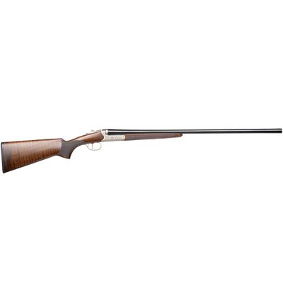 KHAN K005 SETTER  DELUXE 12GA 28" NICKEL PLATED 3"  WOOD SIDE BY SIDE W/ EJECTOR
