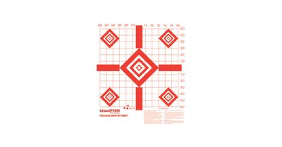 CHAMP REDFIELD PRECISION SIGHT-IN TARGET RED/WHITE DIAMOND (1" SQUARE)