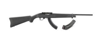 RUG 10/22 CARBINE 22LR SATIN BLACK SEMI AUTO (10/22-RPF-LP25)