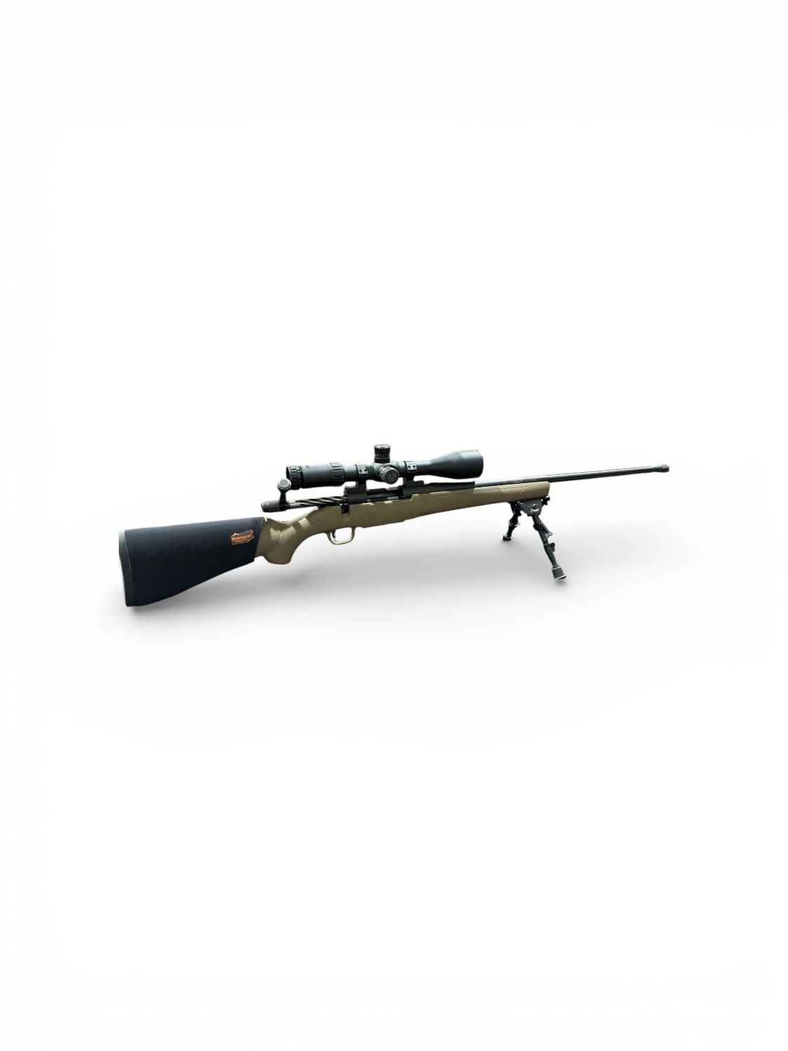 USED MOSS PATRIOT 6.5 CREEDMOOR TAN SYN. BOLT ACTION PKG W/ BIPOD , HAWK SIDEWINDER 4-16X50