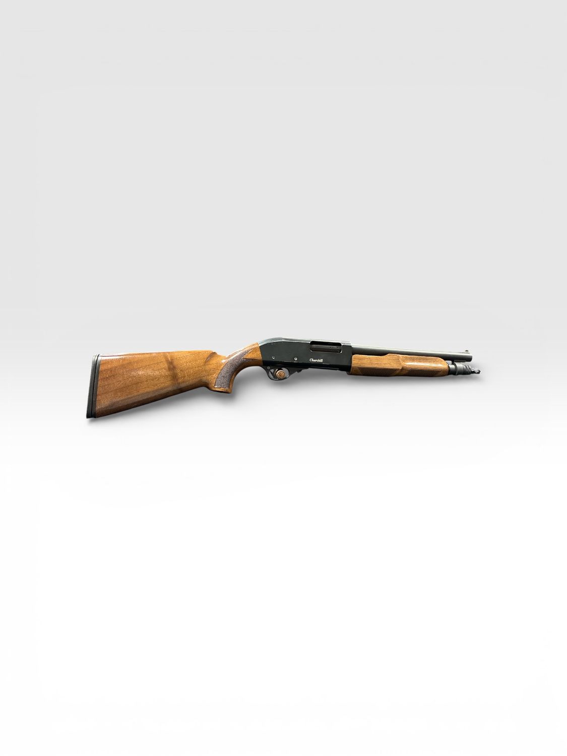 USED CHURCHILL DEF 12GA WOOD PUMP ACTION