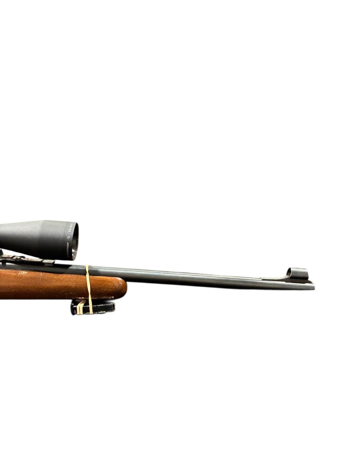 USED J.G ANSCHUTZ 22LR WOOD BOLT ACTION PKG W/ VOR DIAMONDBACK 2-7X35 &amp; EXTRA MAG