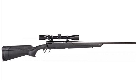 SAV AXIS XP 270WIN BLACK SYN BOLT ACTION PKG W/ WEAVER 3-9X40