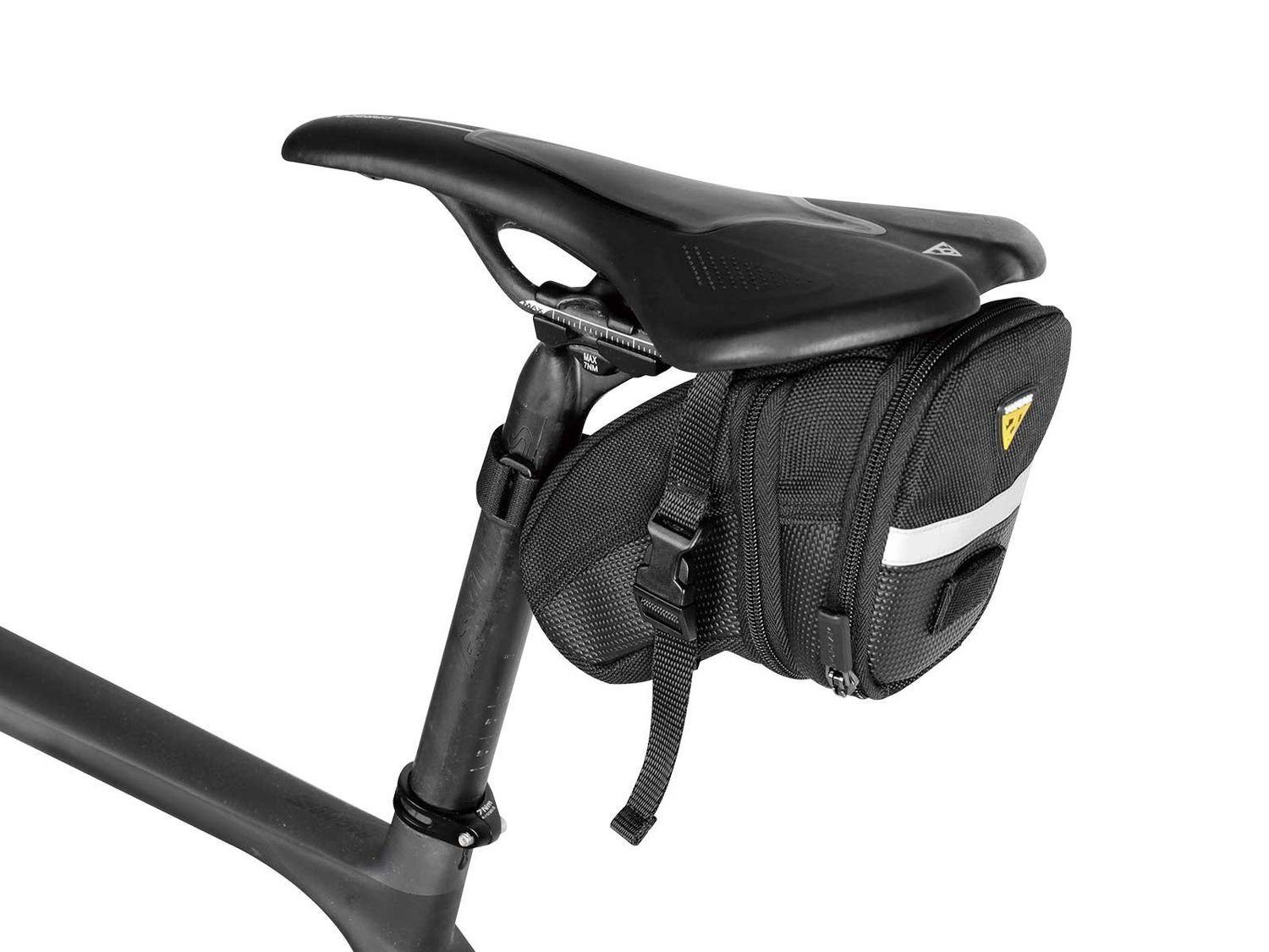 Topeak Aero Wedge Seat Bag - Strap-on, Micro, Black